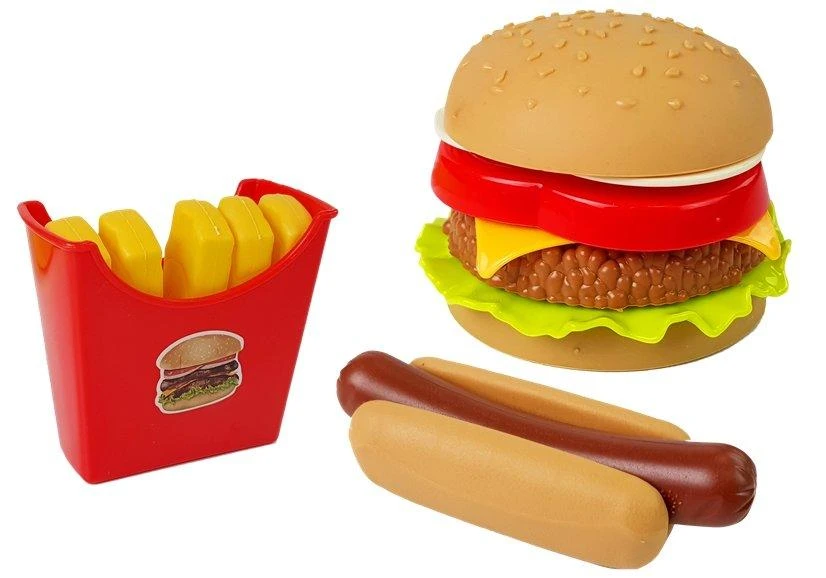 Žaislinio maisto rinkinys Lean Toys Burgeriai