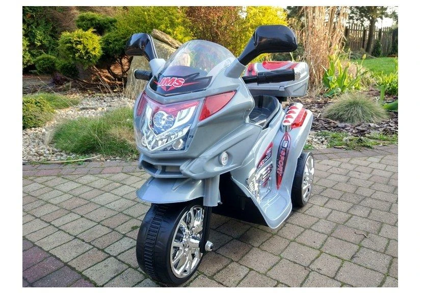 Lean Cars Akumuliatorinis sidabrinis motociklas HC8051