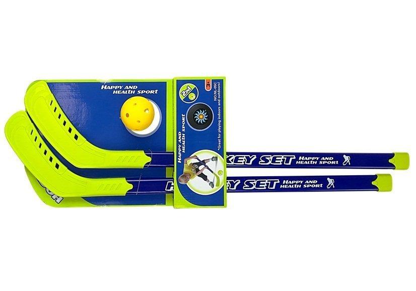 Lean Toys Florbolo rinkinys su 2 lazdomis, 4 dalių, 75 cm