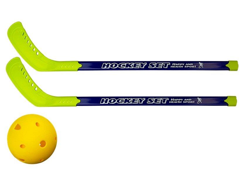 Lean Toys Florbolo rinkinys su 2 lazdomis, 4 dalių, 75 cm