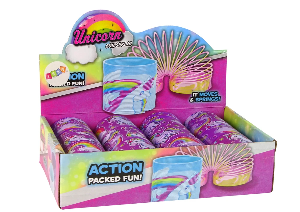 Žaislas spiralė Lean Toys Vienaragis, 6 cm