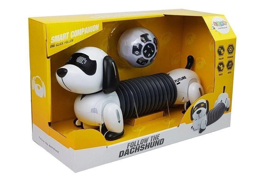 Lean Toys Interaktyvus šuniukas robotas su nuotolinio valdymo pultu