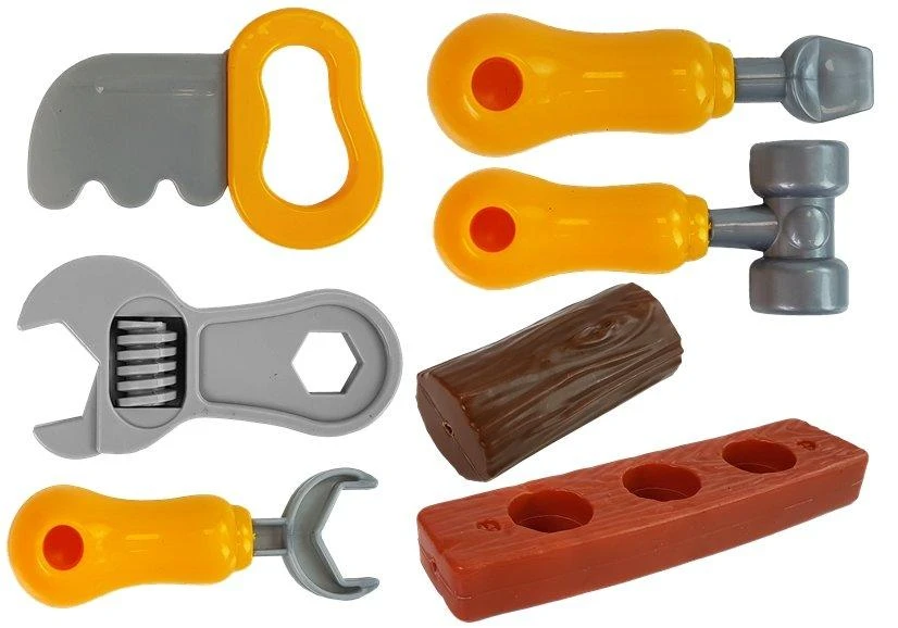 Lean Toys Įrankių rinkinys kuprinėje – dirbtuvės mažajam meistrui