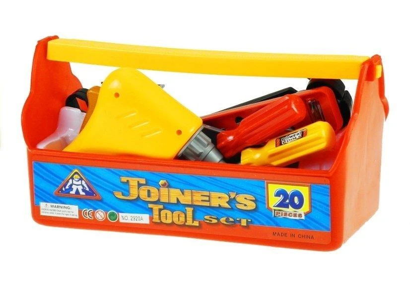 Lean Toys Vaikiškas įrankių rinkinys su dėže, 22 dalys