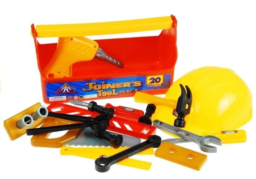 Lean Toys Vaikiškas įrankių rinkinys su dėže, 22 dalys