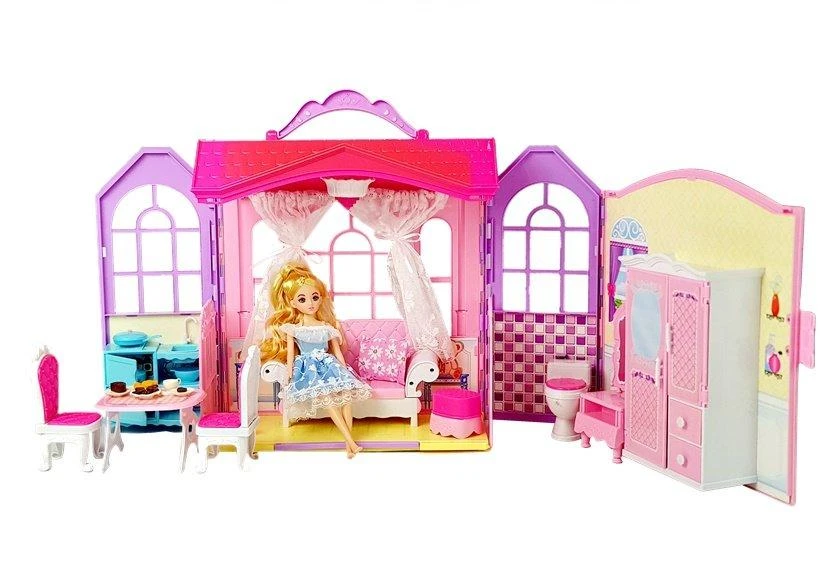 Lean Toys Sulankstomas lėlių namelis 88×35×16 cm