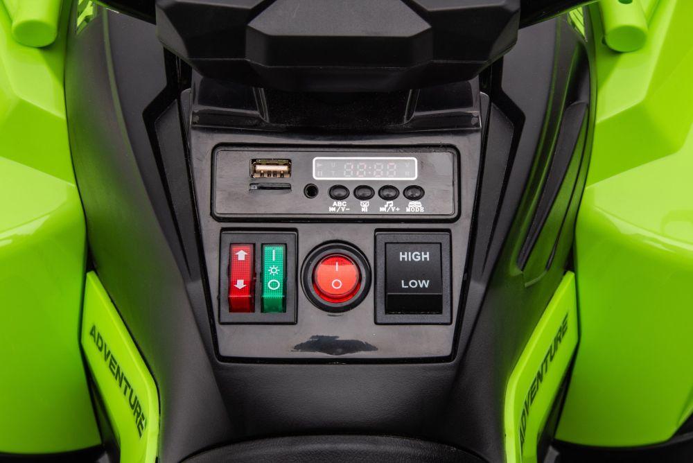 Lean Cars Akumuliatorinis keturratis vaikams „GTS1199“, žalios spalvos