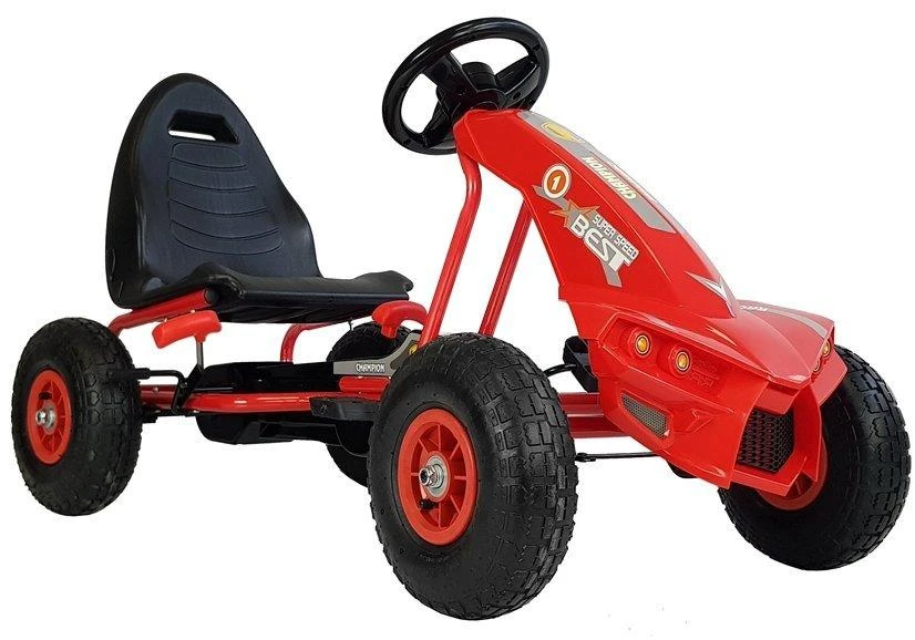 Lean Cars Pedalinis gokartas A-18, 115x63x59 cm, raudonas