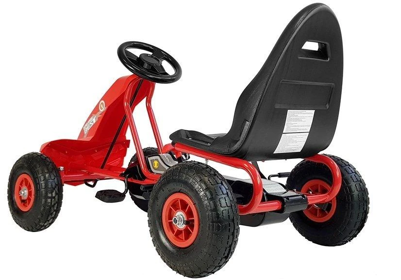Lean Cars Pedalinis gokartas A-18, 115x63x59 cm, raudonas