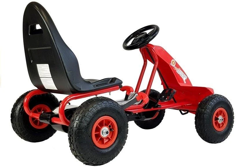 Lean Cars Pedalinis gokartas A-18, 115x63x59 cm, raudonas