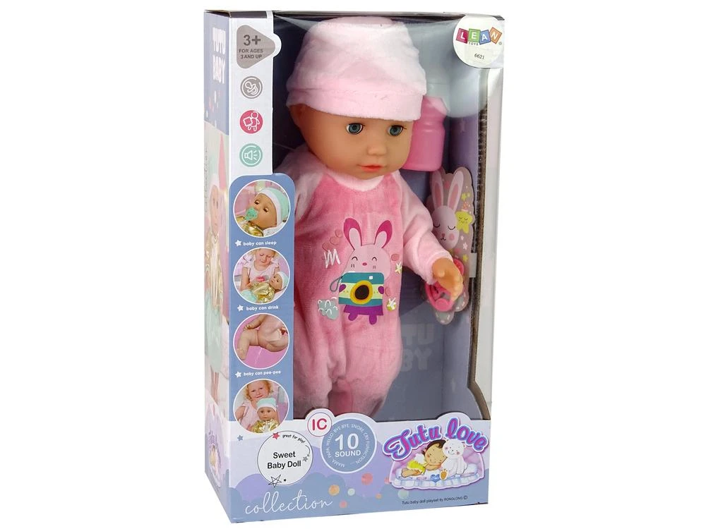 Lean Toys Interaktyvi lėlė kūdikis su priedais, 38 cm