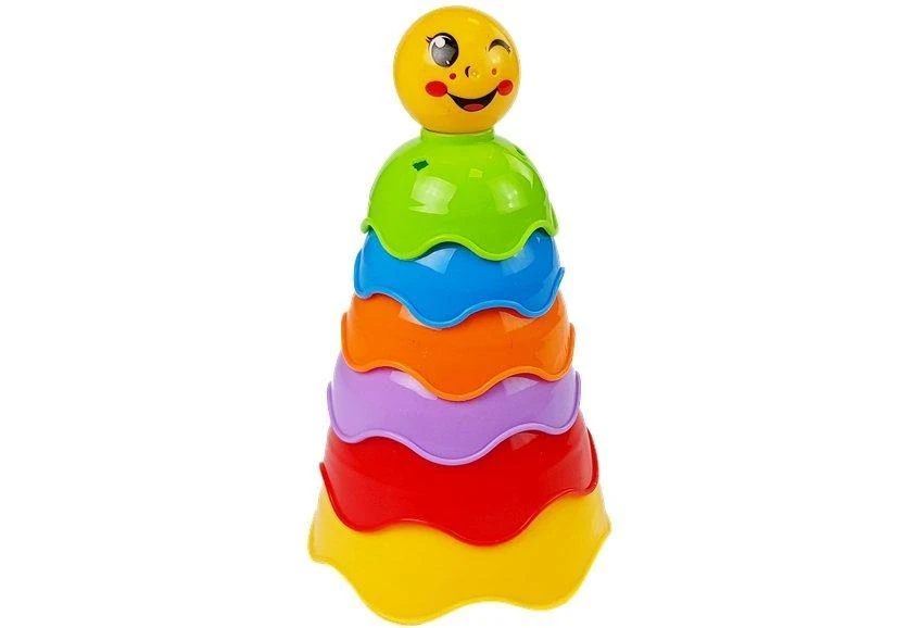 Piramidka Spalvinga piramidė vaikams Lean Toys