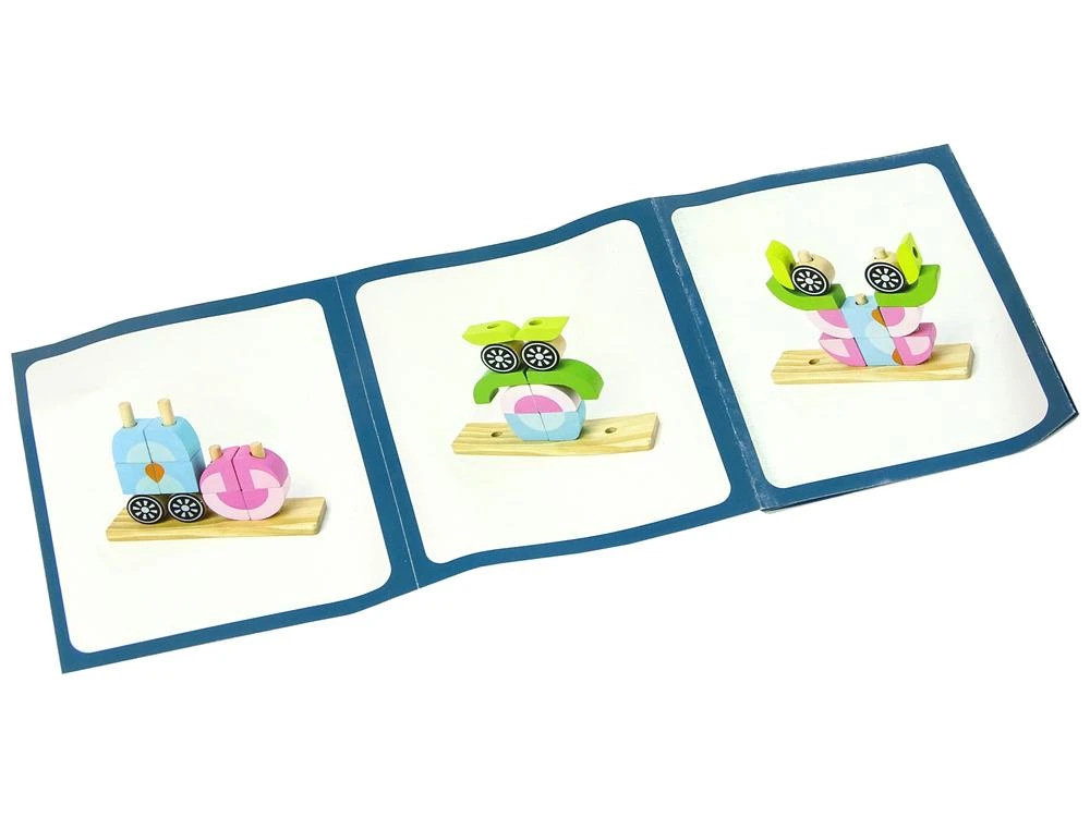 Medinė erdvinė dėlionė vaikams Lean Toys Pelėda 3D