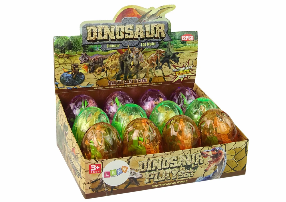 Kiaušinis su 2 dinozaurų figūrėlėmis Lean Toys, 9 cm