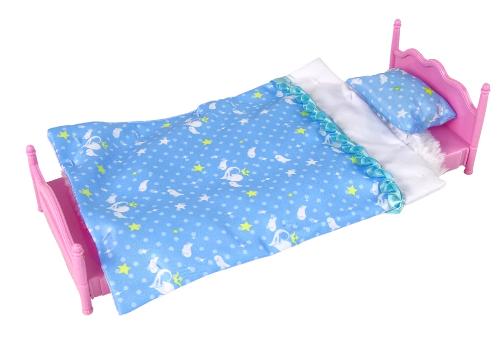 Lean Toys Lėlių baldų komplektas lova su spinta