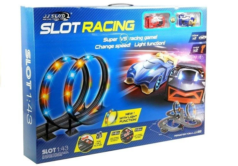 Lean Toys Magnetinė lenktynių trasa