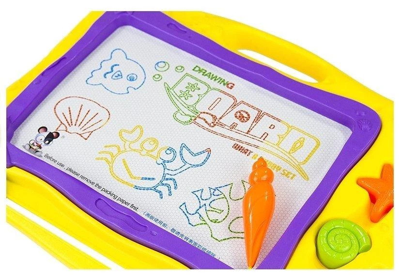 Lean Toys Piešimo lenta su antspaudais ir spalvingu fonu