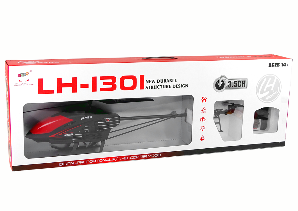 Nuotoliniu būdu valdomas sraigtasparnis Lean Toys LH-1301, juodas