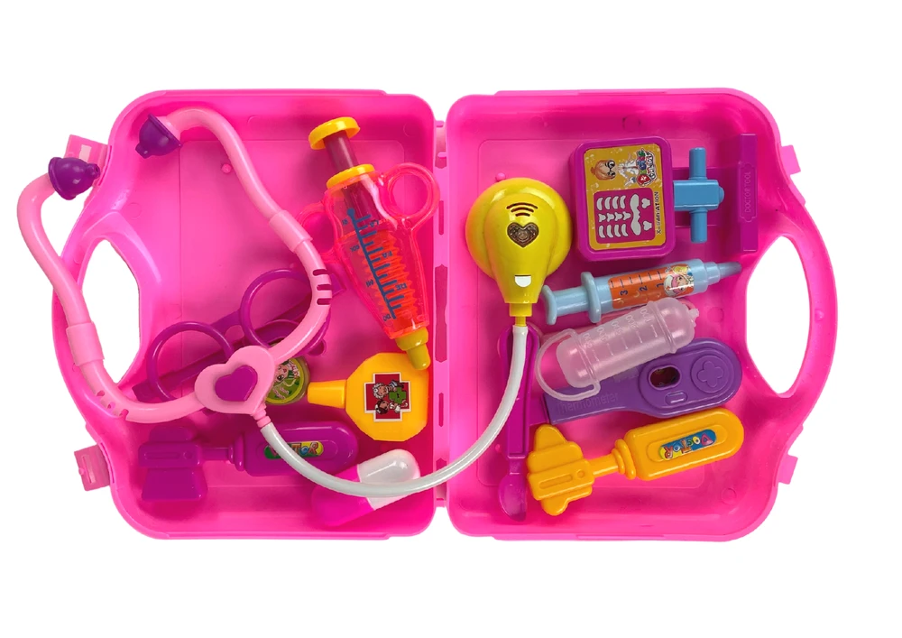 Lean Toys Žaislinis daktaro rinkinys LeanToys su šviečiančiu stetoskopu