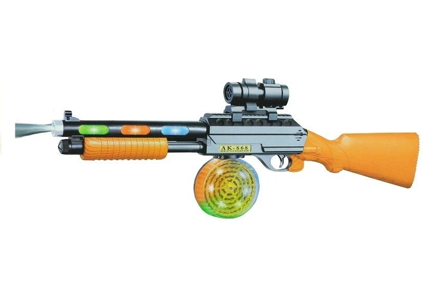 Žaislinis šautuvas Lean Toys AK 868-1 su šviesos ir garso efektais, 60 cm