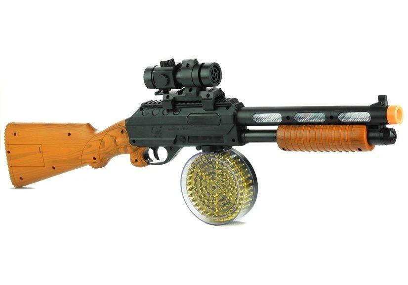 Žaislinis šautuvas Lean Toys AK 868-1 su šviesos ir garso efektais, 60 cm