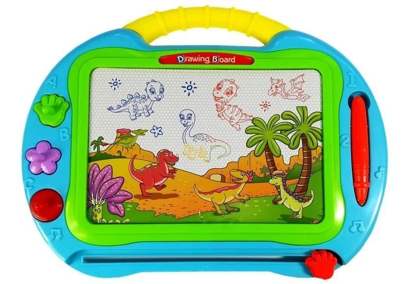 Lean Toys Magnetinė piešimo lenta Dinozaurai