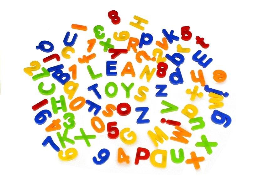 Lean Toys Magnetinės raidės ir skaičiai iš 78 elementų