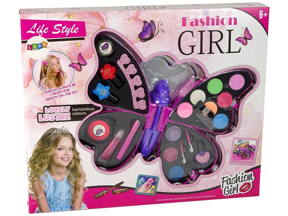 Lean Toys Makiažo ir nagų priežiūros rinkinys vaikams Drugelis LeanToys, 1 vnt.