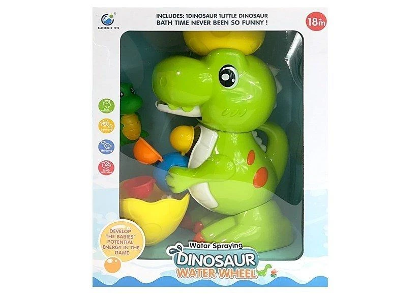 Lean Toys Vonios žaislas Dinozauras su malūnėliu