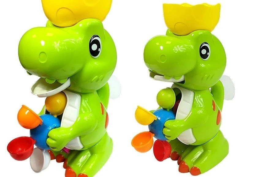 Lean Toys Vonios žaislas Dinozauras su malūnėliu