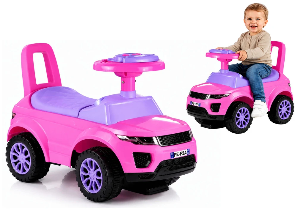 Lean Cars Mašina-paspirtukas su šviesa leanToys 613W, rožinis