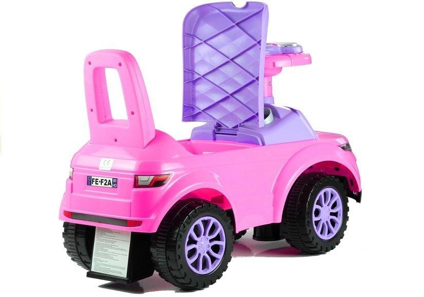 Lean Cars Mašina-paspirtukas su šviesa leanToys 613W, rožinis