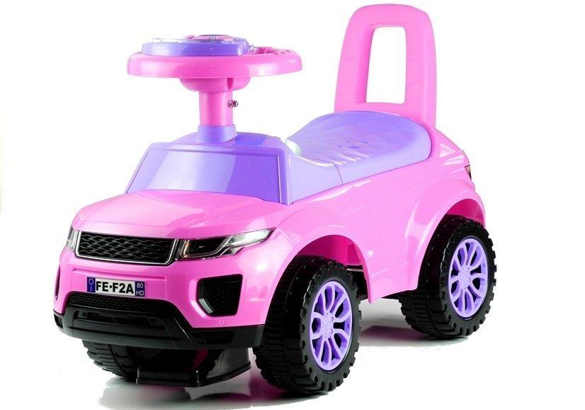Lean Cars Mašina-paspirtukas su šviesa leanToys 613W, rožinis