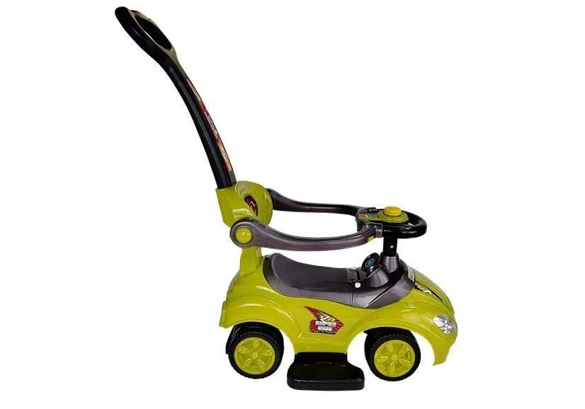 Lean Cars Paspiriama mašinėlė-stumdukas Mega Car 3in1, geltona