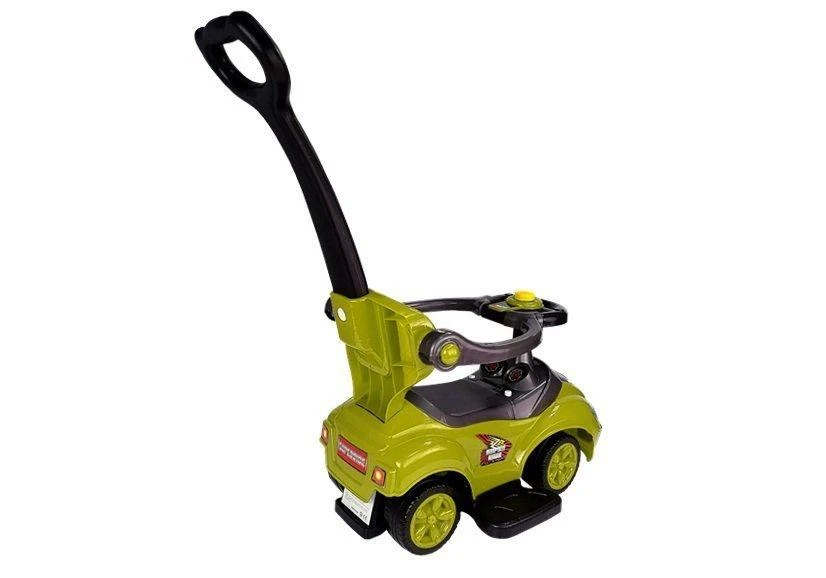 Lean Cars Paspiriama mašinėlė-stumdukas Mega Car 3in1, geltona