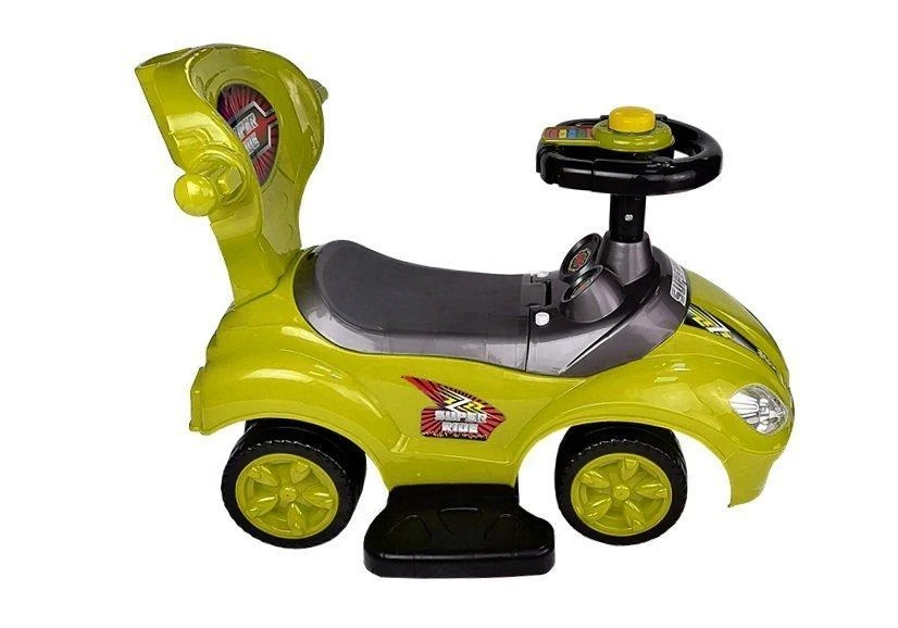 Lean Cars Paspiriama mašinėlė-stumdukas Mega Car 3in1, geltona