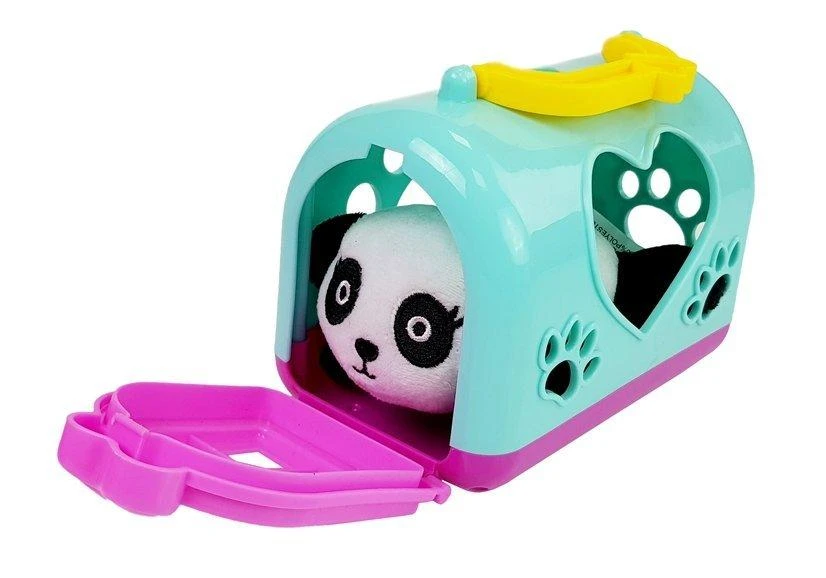 Lean Toys Plušinė Panda su Transportavimo Dėžute