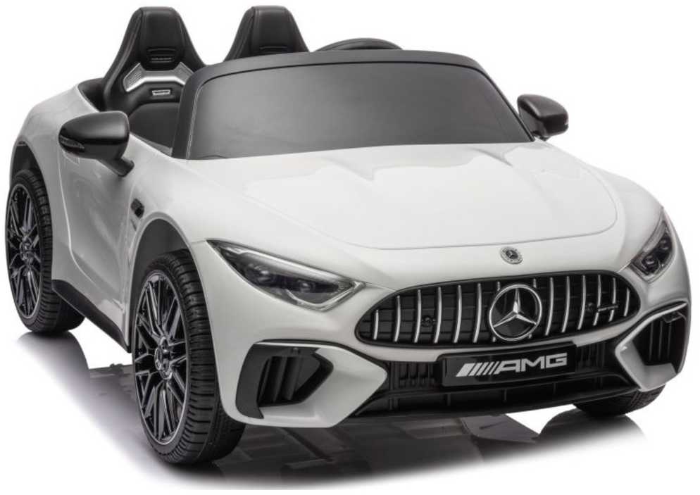 Dvivietis vaikiškas elektromobilis Lean Cars Mercedes AMG SL63, baltas