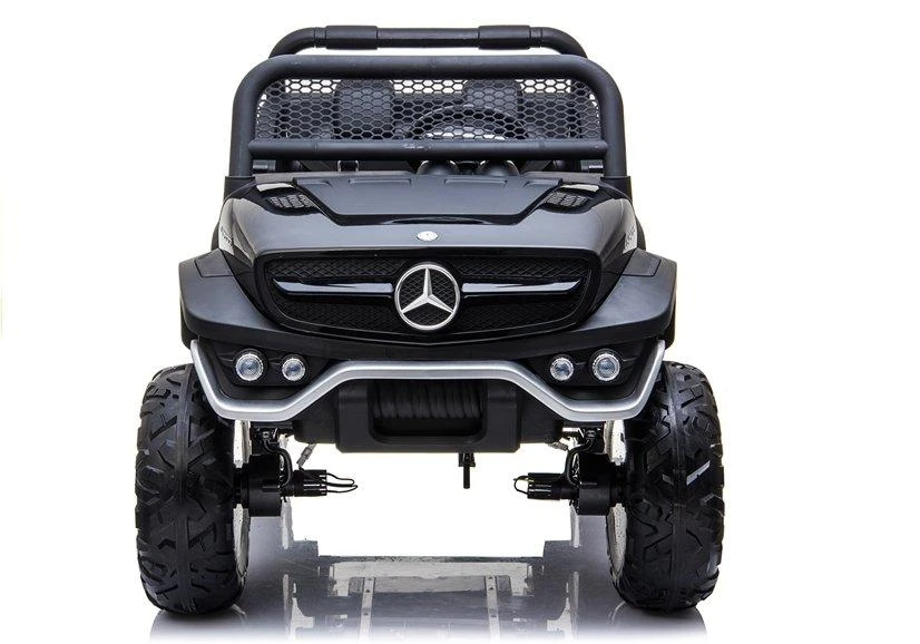 Lean Cars Mercedes Unimog elektrinis automobilis vaikams 4x4, juodas