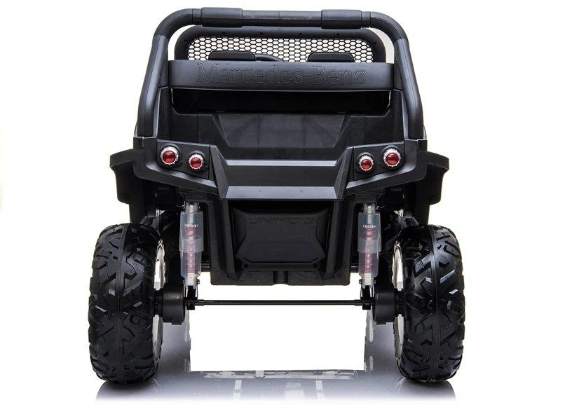 Lean Cars Mercedes Unimog elektrinis automobilis vaikams 4x4, juodas