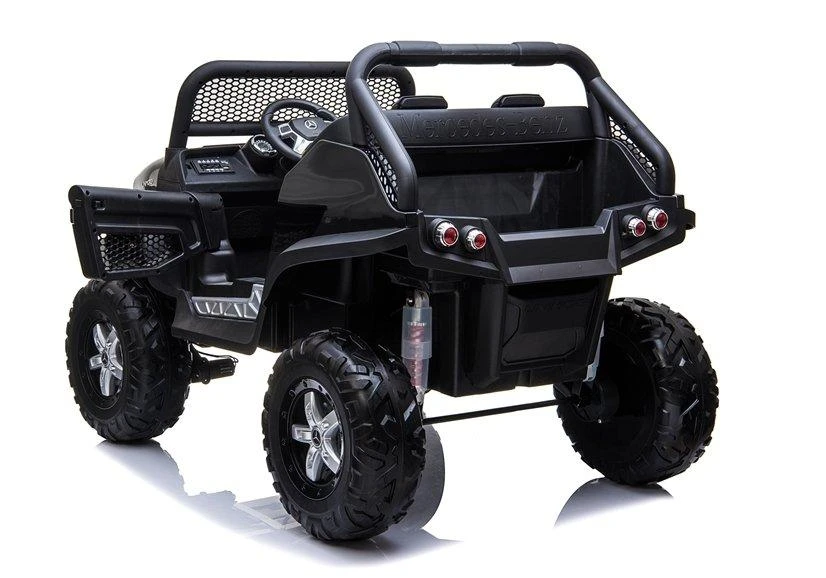 Lean Cars Mercedes Unimog elektrinis automobilis vaikams 4x4, juodas
