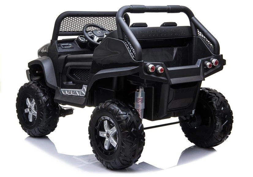 Lean Cars Mercedes Unimog elektrinis automobilis vaikams 4x4, juodas