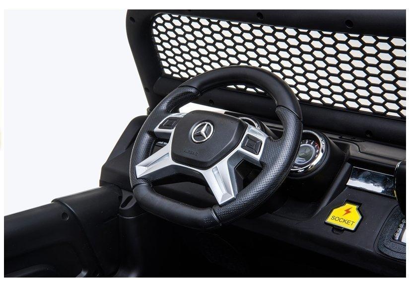 Lean Cars Akumuliatorinis automobilis Mercedes Unimog žalias