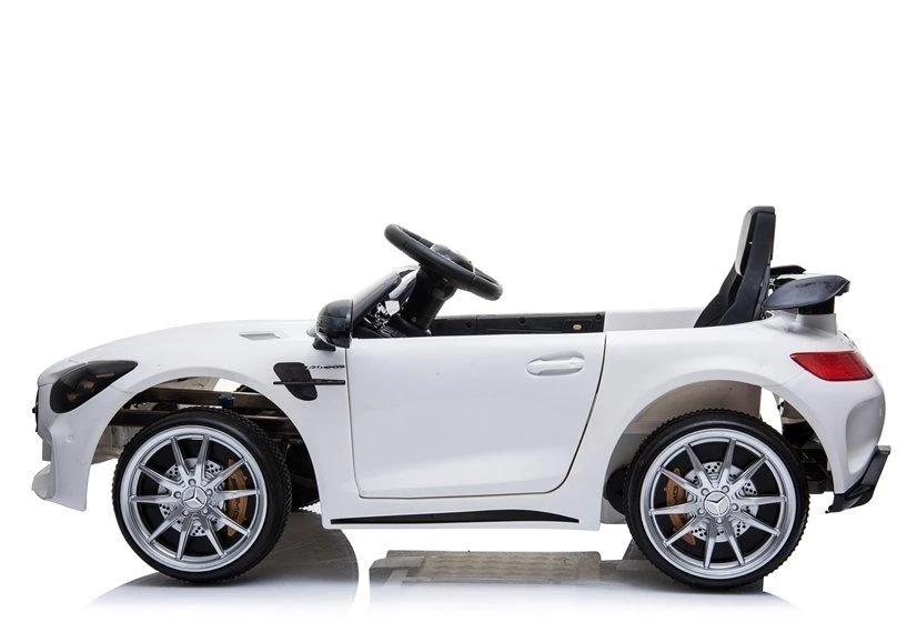 Lean Cars Vienvietis elektromobilis Mercedes GTR, baltas