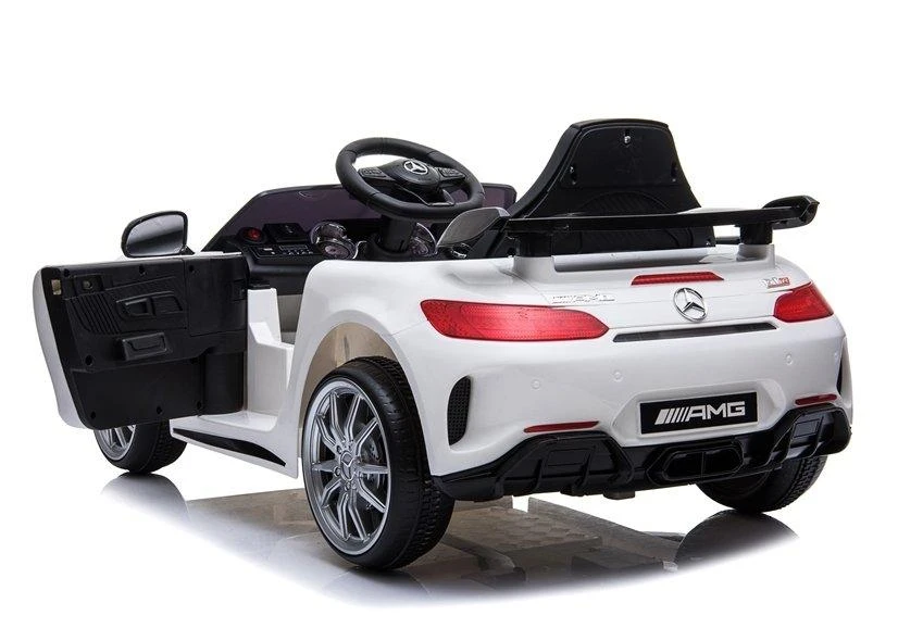 Lean Cars Vienvietis elektromobilis Mercedes GTR, baltas
