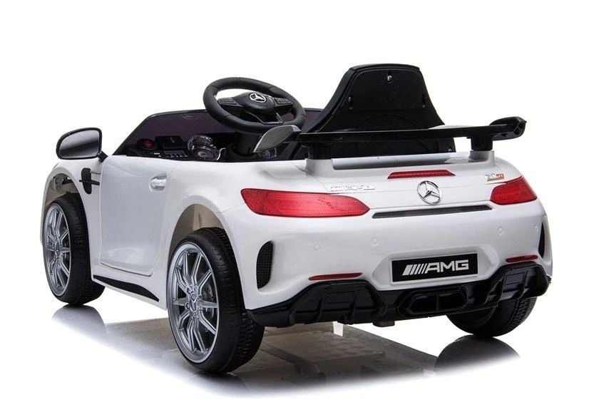 Lean Cars Vienvietis elektromobilis Mercedes GTR, baltas