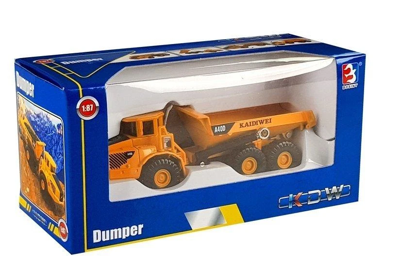 Lean Toys Žaislinis metalinis savivartis LeanToys, geltonas