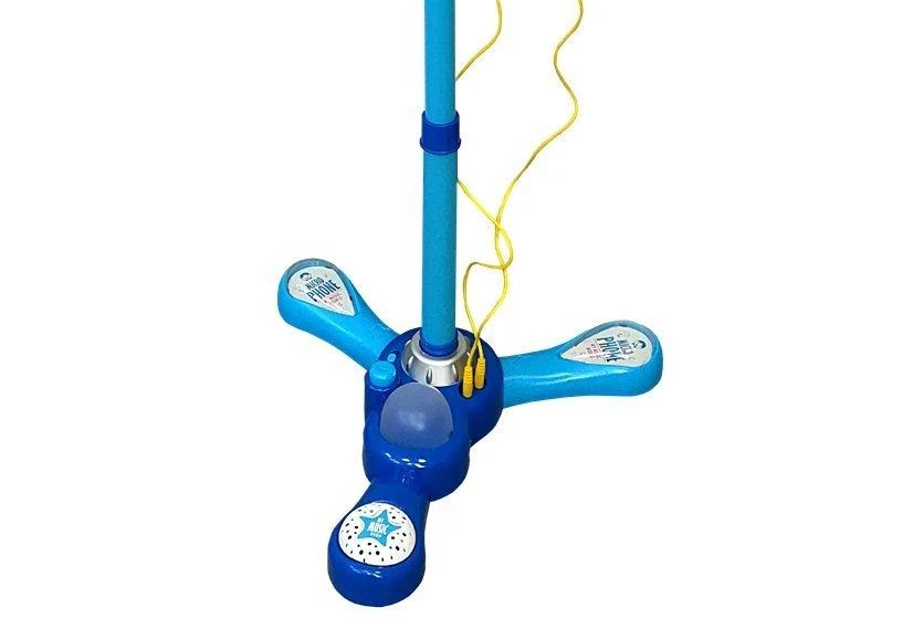 Lean Toys Vaikiškas karaokės rinkinys su mėlynu trikojo stovu