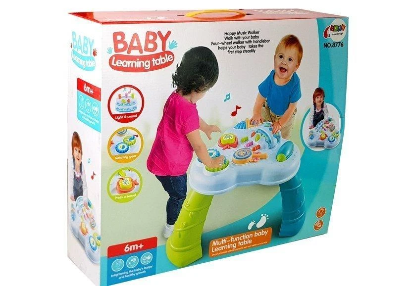 Lean Toys Veiklos stalas su garsais kūdikiams