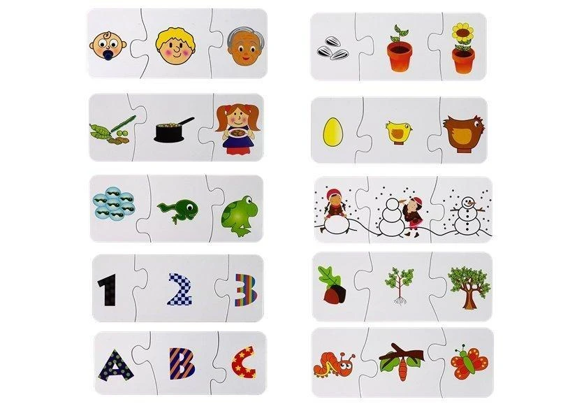 Lean Toys Edukacinė dėlionė "Seka", 10 derinių